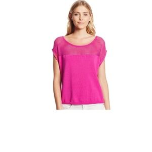 Juicy Couture Block Mesh Frozen Berry Sweater Sz. Small *EUC